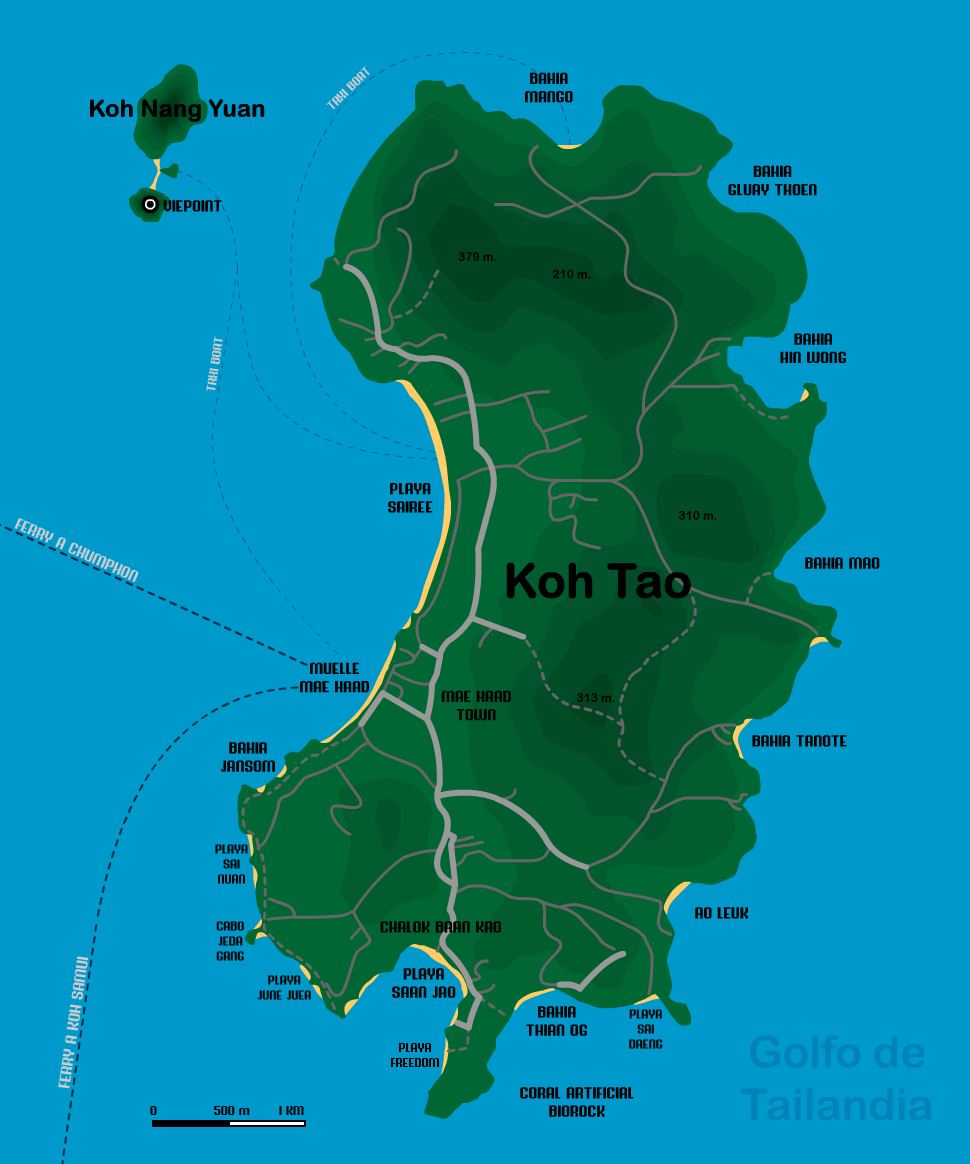 タオ島港、アクセス、コーラルグランドまで